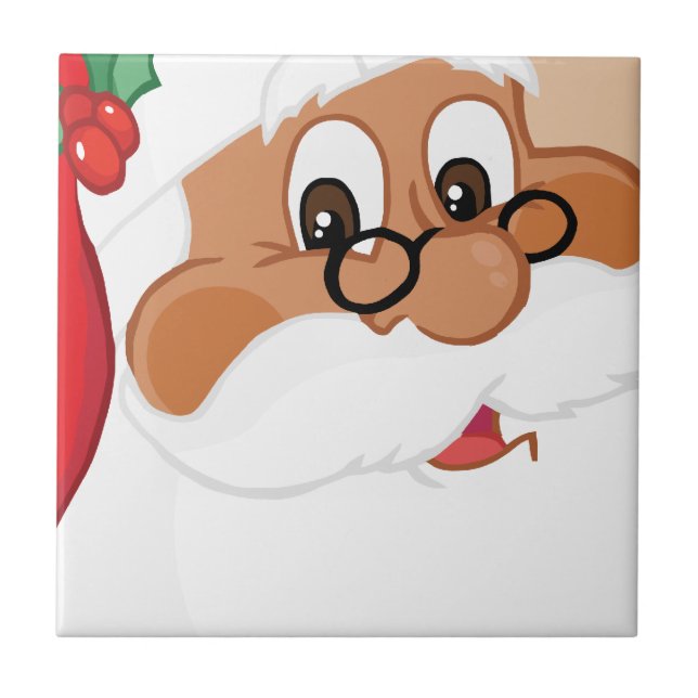 Azulejo De Cerámica ¿Crees en el Papá Noel Negro? (Frente)