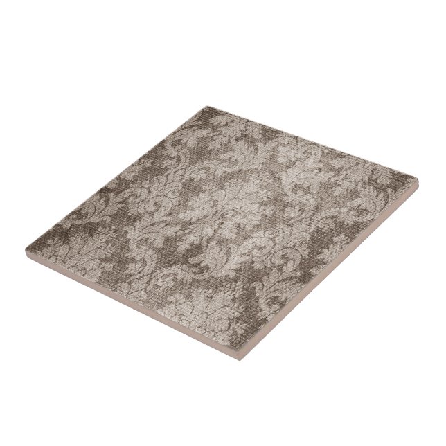 Azulejo De Cerámica Crema, damasco del moreno (Lado)