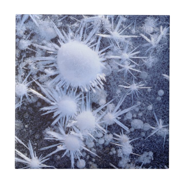 Azulejo De Cerámica Cristales de hielo en la Sierra (Frente)