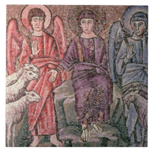 Azulejo De Cerámica Cristo separa las ovejas de las cabras, 6to CEN