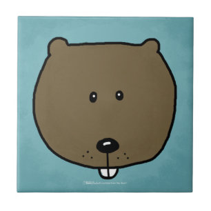 Azulejo De Cerámica Critters de Woodland-Mejor amigo-castor forestal