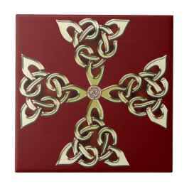 Azulejo De Cerámica Cruz céltica 2 del nudo