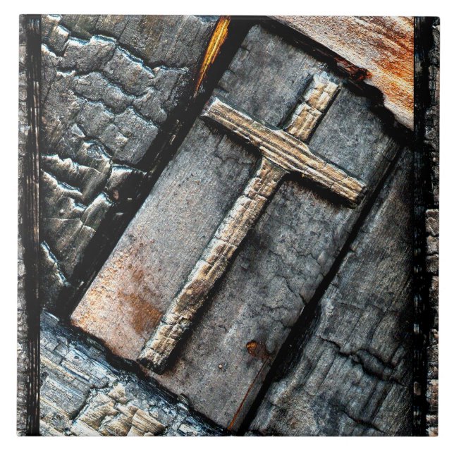 Azulejo De Cerámica Cruz de la protección (Frente)