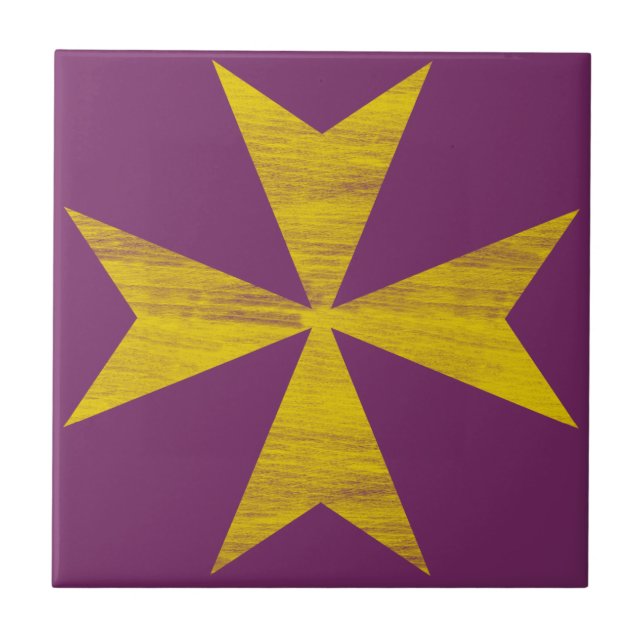 Azulejo De Cerámica Cruz maltesa (Frente)
