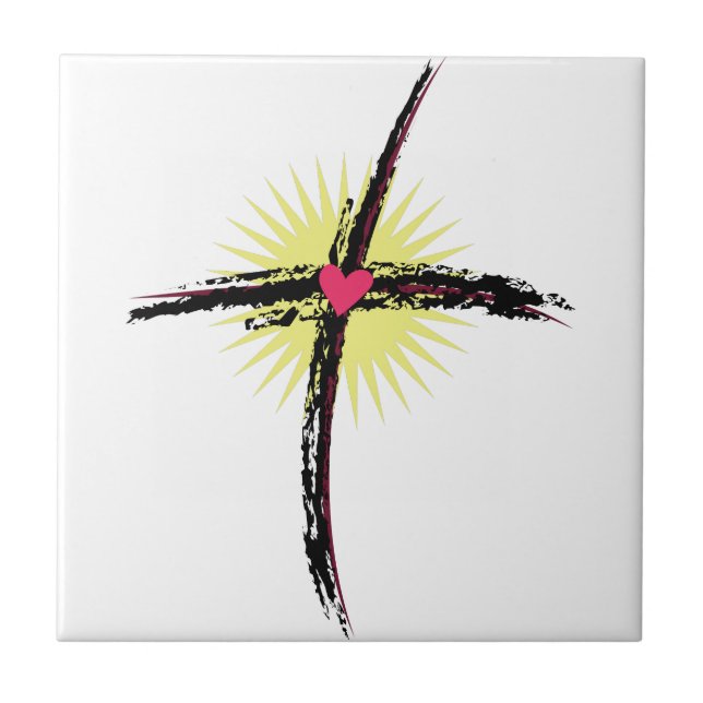 Azulejo De Cerámica Cruz religiosa (Frente)