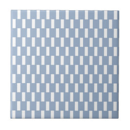 Azulejo de Cerámica Cuadrado con Franja Azul