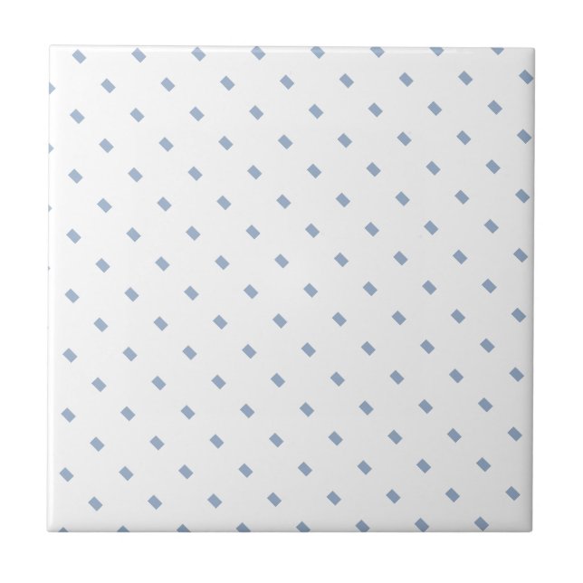 Azulejo de cerámica Cuadrado de franja azul (Frente)