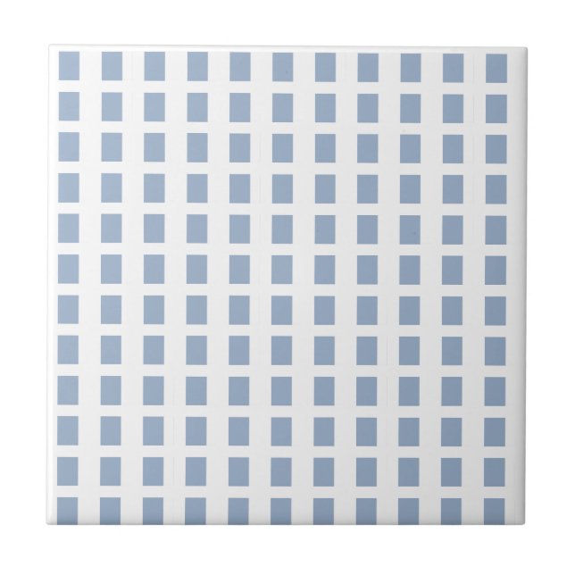 Azulejo de cerámica Cuadrado de franja azul (Frente)