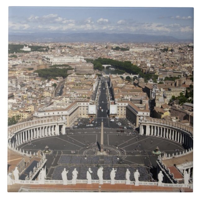 Azulejo De Cerámica Cuadrado de St Peters, Roma (Frente)