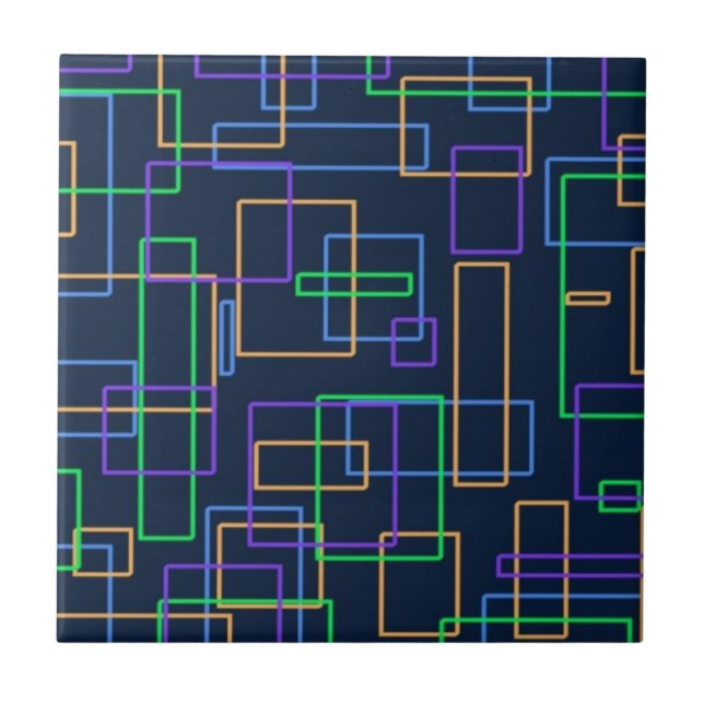 Azulejo De Cerámica Cuadrados enrrollados (Frente)