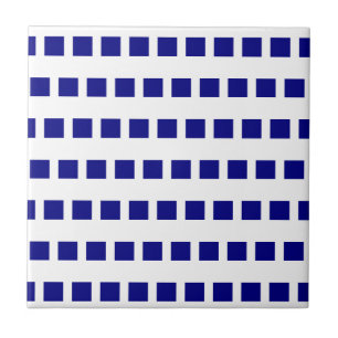 Azulejo de Cerámica Cuadros Azules y Blancos