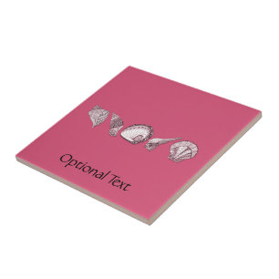 Azulejo De Cerámica Cuaesquiera Seashells del personalizable del color
