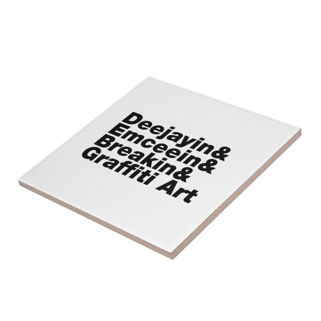 Azulejo De Cerámica Cuatro elementos del hip hop (Lado)