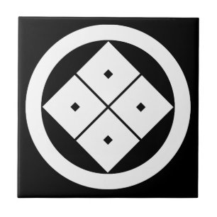 Azulejo De Cerámica Cuatro ojos inclinados en círculo