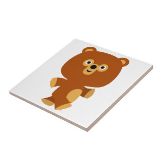 Azulejo De Cerámica Cubierta asertiva Personalizado de oso