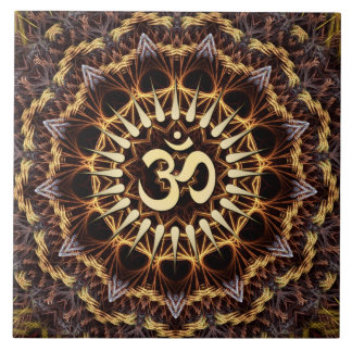 Azulejo De Cerámica Cubierta dorada fractal de tejido de aluminio cerá