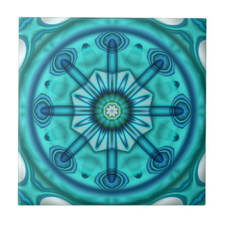 Azulejo De Cerámica Cubierta geométrica del cuarto de baño verde azul