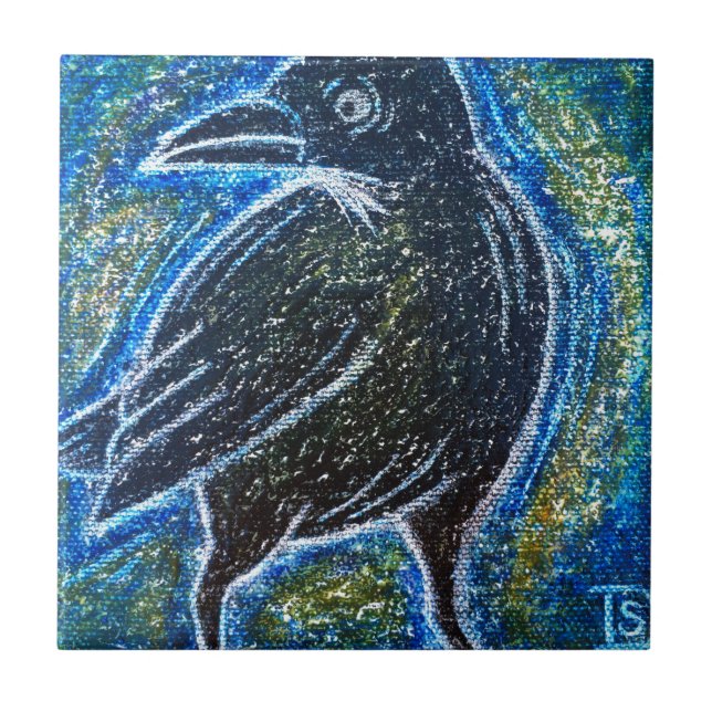 Azulejo De Cerámica Cuervo (Frente)