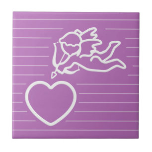 Azulejo De Cerámica Cupid Strikes personalizado mosaico