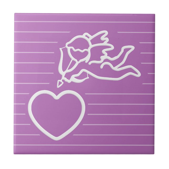 Azulejo De Cerámica Cupid Strikes personalizado mosaico (Frente)