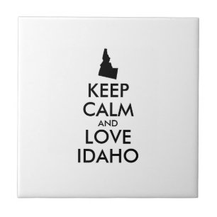 Azulejo De Cerámica Customizable KEEP CALM and LOVE IDAHO