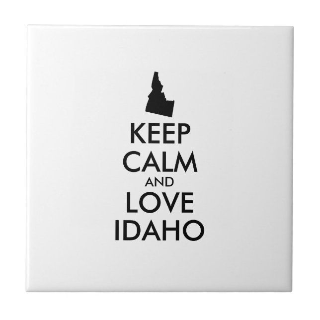 Azulejo De Cerámica Customizable KEEP CALM and LOVE IDAHO