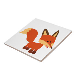 Azulejo De Cerámica Cute Astute Personalizado Fox Tile