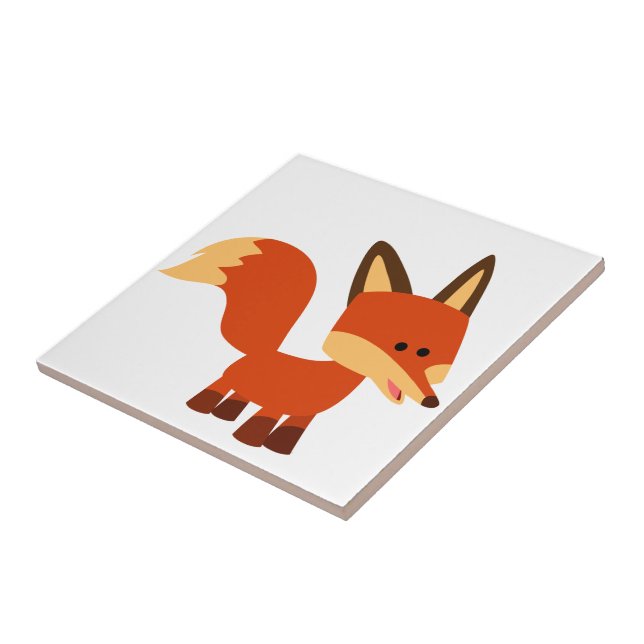 Azulejo De Cerámica Cute Astute Personalizado Fox Tile (Lado)
