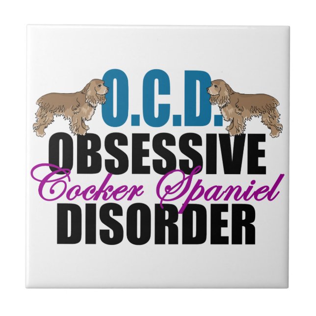 Azulejo De Cerámica Cute Cocker Spaniel (Frente)