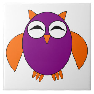 Azulejo De Cerámica Cute Halloween Owl Tile