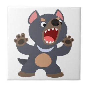 Azulejo De Cerámica Cute Personalizado Tasmanian Devil Tile