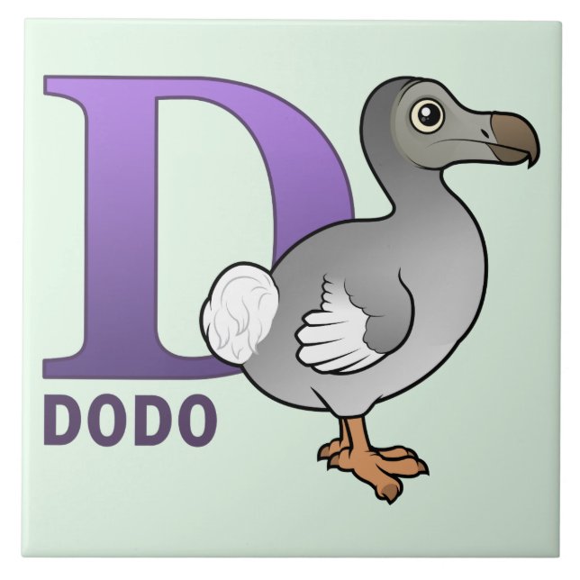 Azulejo De Cerámica D está para el Dodo (Frente)
