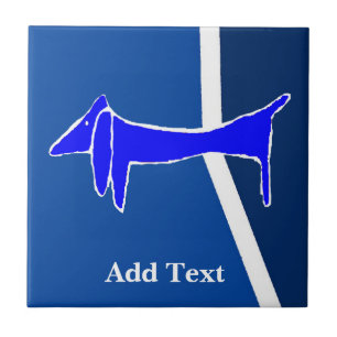 Azulejo De Cerámica Dachshund Dutch Look, Personalize