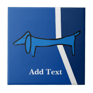 Azulejo De Cerámica Dachshund Dutch Look, Personalize