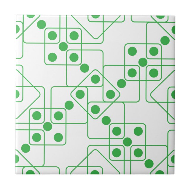 Azulejo De Cerámica Dados verdes (Frente)