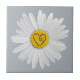 Azulejo De Cerámica Daisy Flower Love Art Personalizar Antecedentes