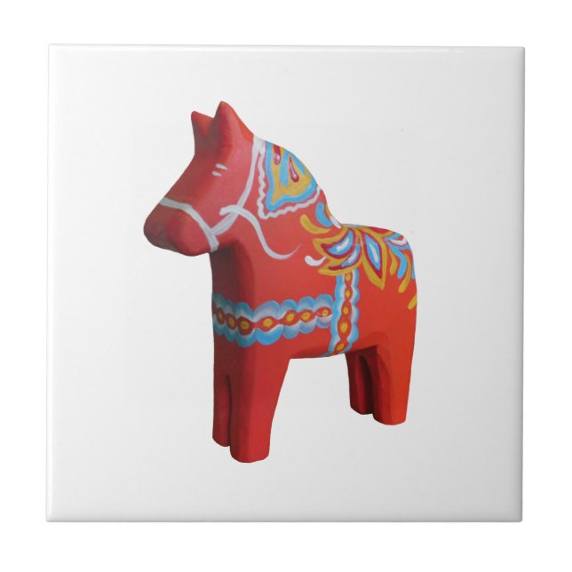 Azulejo De Cerámica Dala Horse Ceramic Tile (Frente)