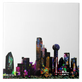 Azulejo De Cerámica Dallas, Texas en graffiti