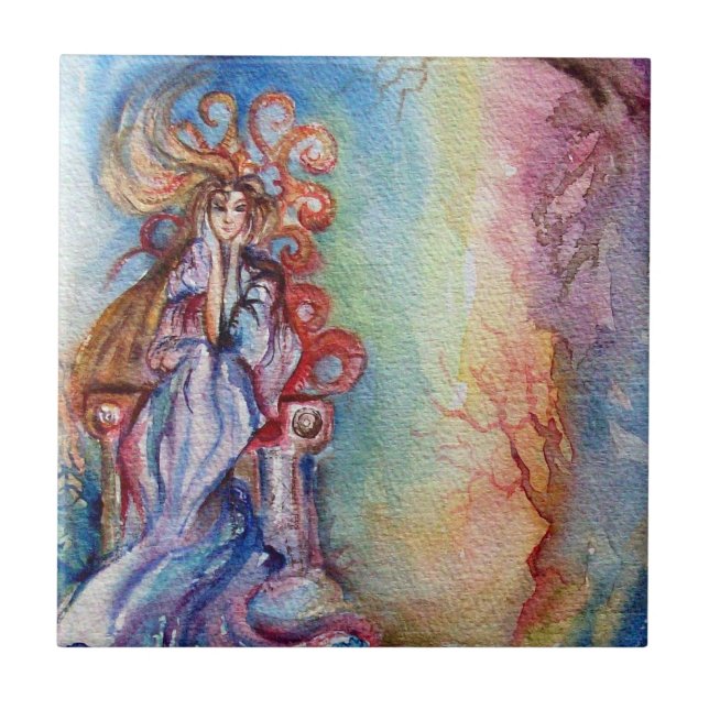 Azulejo De Cerámica DAMA DEL LAGO / Mágica y misterio (Frente)