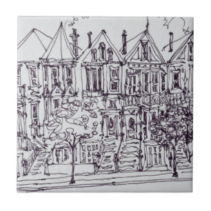 Azulejo De Cerámica Damas pintadas  San Francisco, California