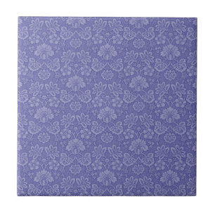 Azulejo De Cerámica Damasco en azul