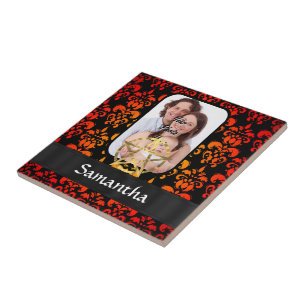 Azulejo De Cerámica Damasco y pentáculo