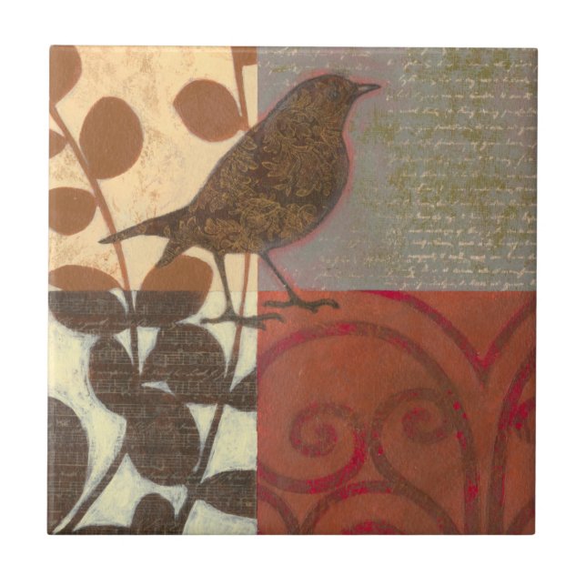 Azulejo De Cerámica Damask Sparrow (Frente)