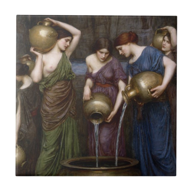Azulejo De Cerámica Danaides John William Waterhouse (Frente)