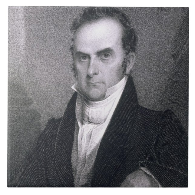 Azulejo De Cerámica Daniel Webster (1782-1852) (grabado) (Frente)