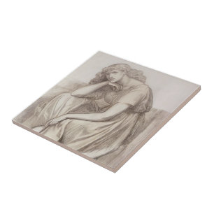 Azulejo De Cerámica Dante Gabriel Rossetti: Desdemona