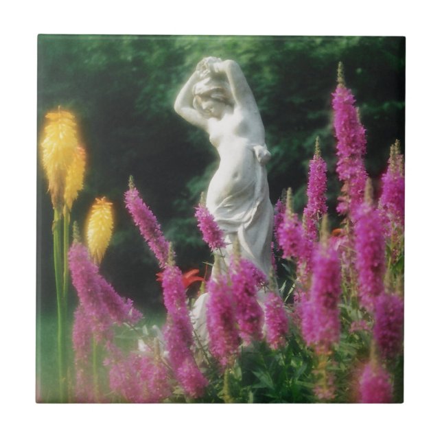 Azulejo De Cerámica Danza de jardín (Frente)