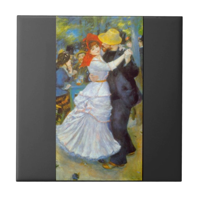 Azulejo De Cerámica Danza en Bougival de Pedro Renoir (Frente)