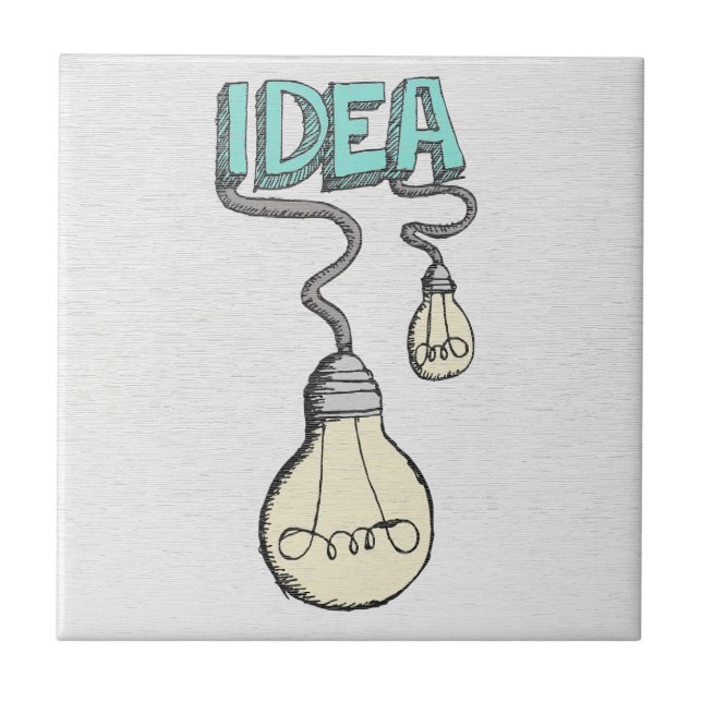 Azulejo de cerámica de bombillas - Idea creativa (Frente)