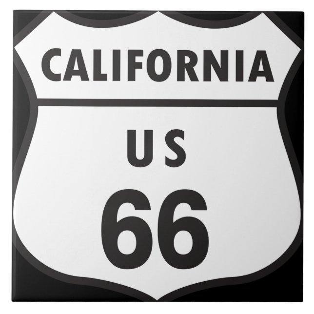 Azulejo de cerámica de California US 66 (Frente)